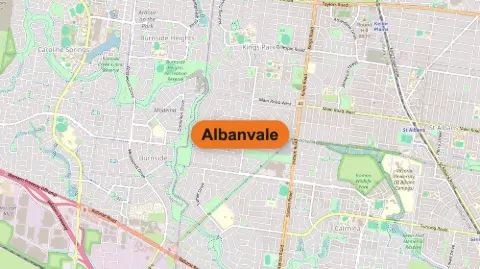 A map of Albanvale, Victoria