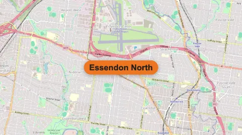 A map of Essendon North, Victoria