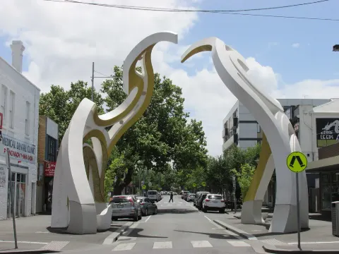 The ceremonial Vietnamese arch at Leeds Street, Footscray