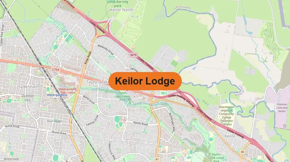 A map of Keilor Lodge, Victoria